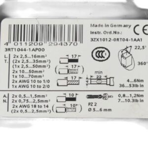 SIEMENS 3RT1044-1AP00