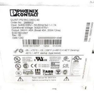 PHOENIX CONTACT QUINT-PS/ 3AC/24DC/40