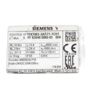 SIEMENS 1FK7083-2AH71-1CH1