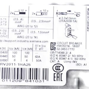 SIEMENS 3RV2011-1HA25