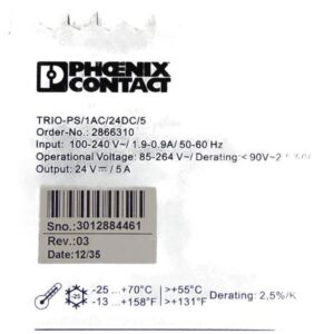PHOENIX CONTACT TRIO-PS/1AC/24DC/5