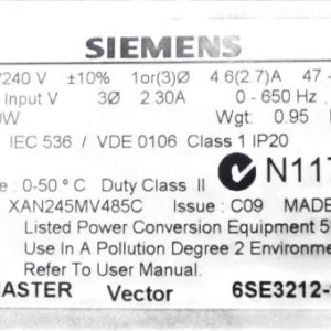 SIEMENS 6SE3212-1CA40