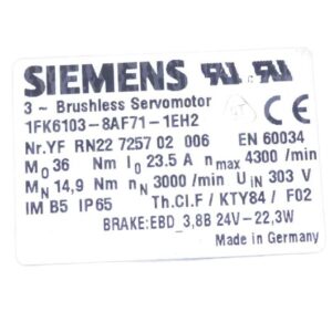 SIEMENS 1FK6103-8AF71-1EH2